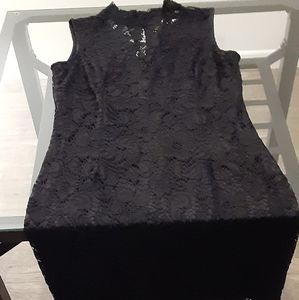 EUC Enfocus Studios Black Soft Lace Size 14 Dress